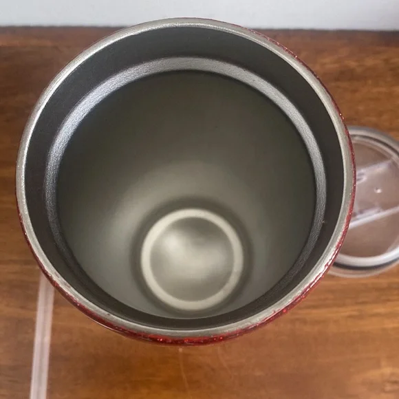 Coca Cola Stainless Steel Travel Tumbler with straw. Sparkly/Glittery. - Picture 6 of 15